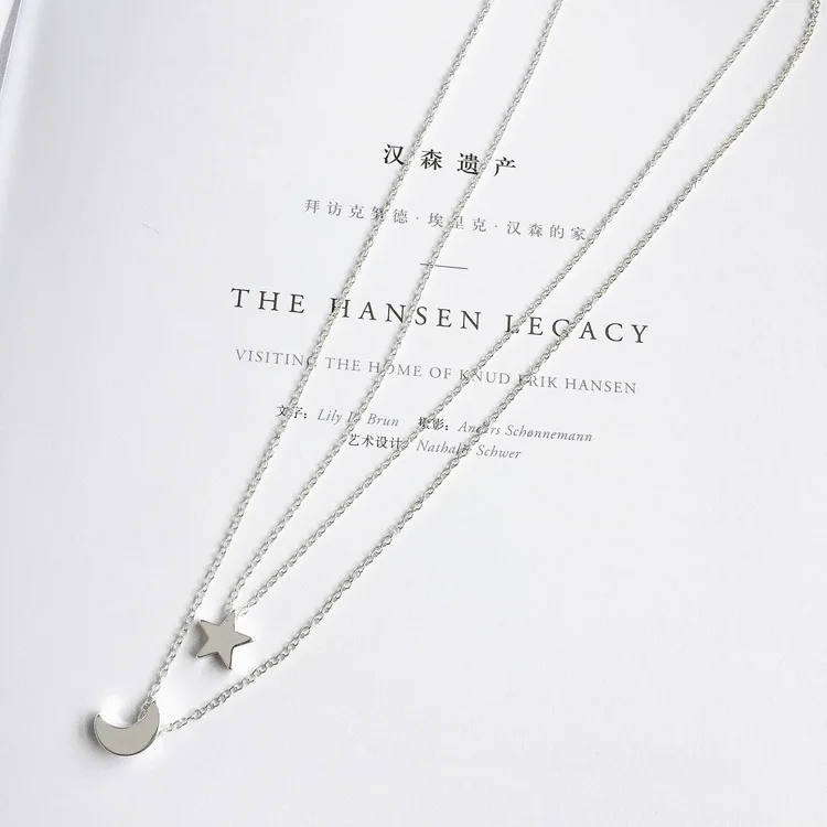 Новое многослойное крошечное маленькое Звездное колье-чокер с Луной для женщин