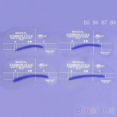 4pcs/set Styles Grooming Stencil Kit Make Up MakeUp Shaping DIY Beauty Eyebrow Template Stencils Tools Accessories 02IG 2O4P | Красота и