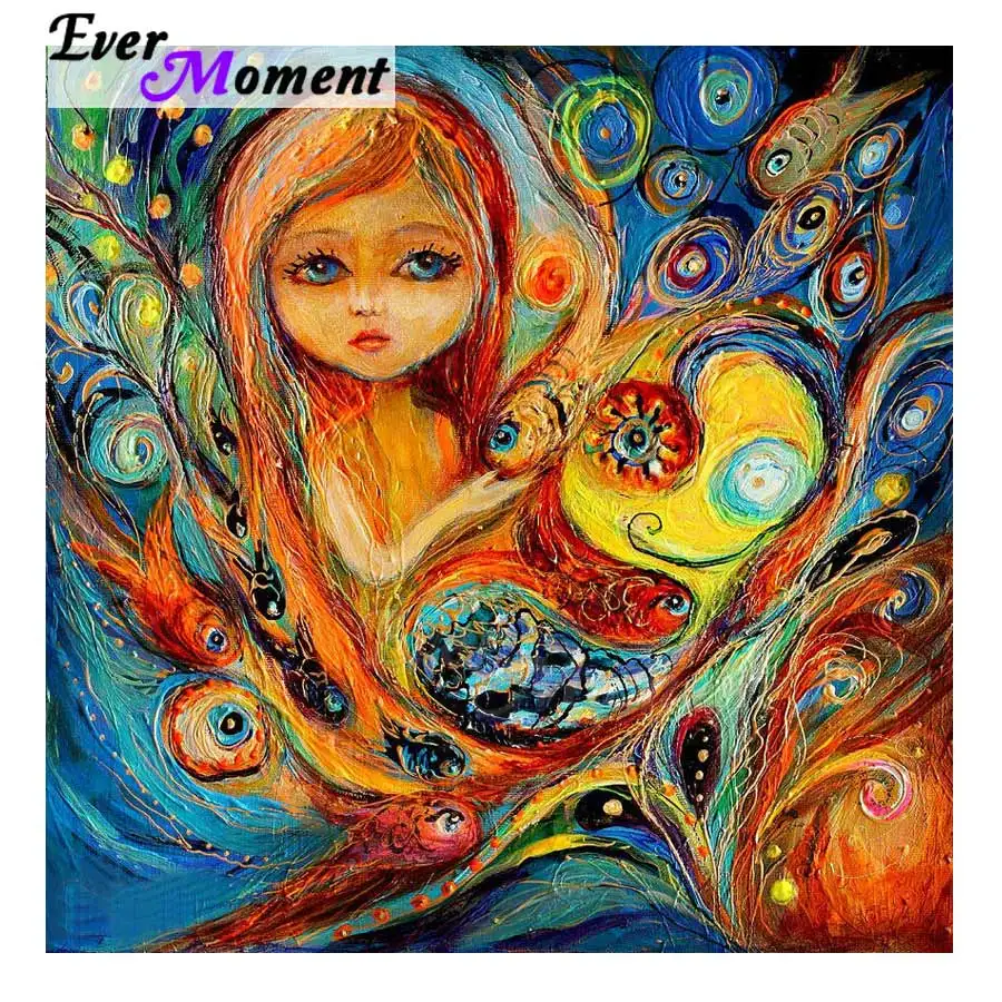 Ever Moment Алмазная картина для девочек мозаика полностью квадратная стразы