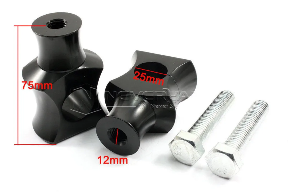 Хром 1 &quot25 мм мотоциклетные Кафе Racer Руль Riser зажим для Harley Custom Bobber Chopper |