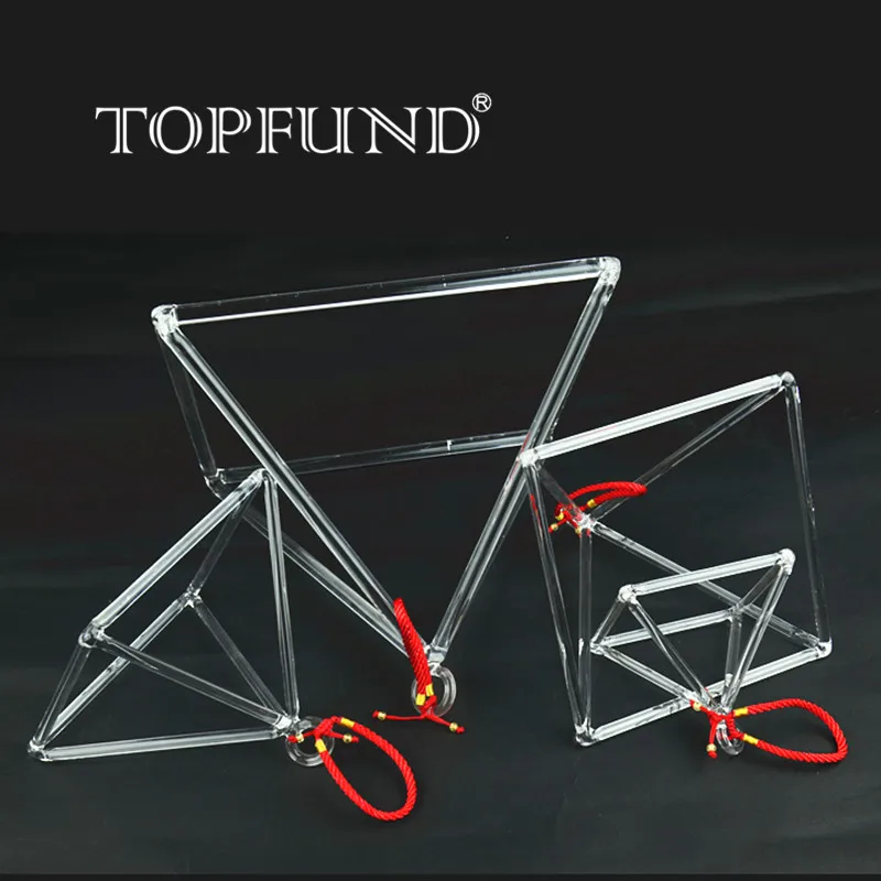 Topfund 4 шт прозрачных кварцевых кристаллов пение пирамиды &quot6&quot 8 &quot10&quot | Спорт и