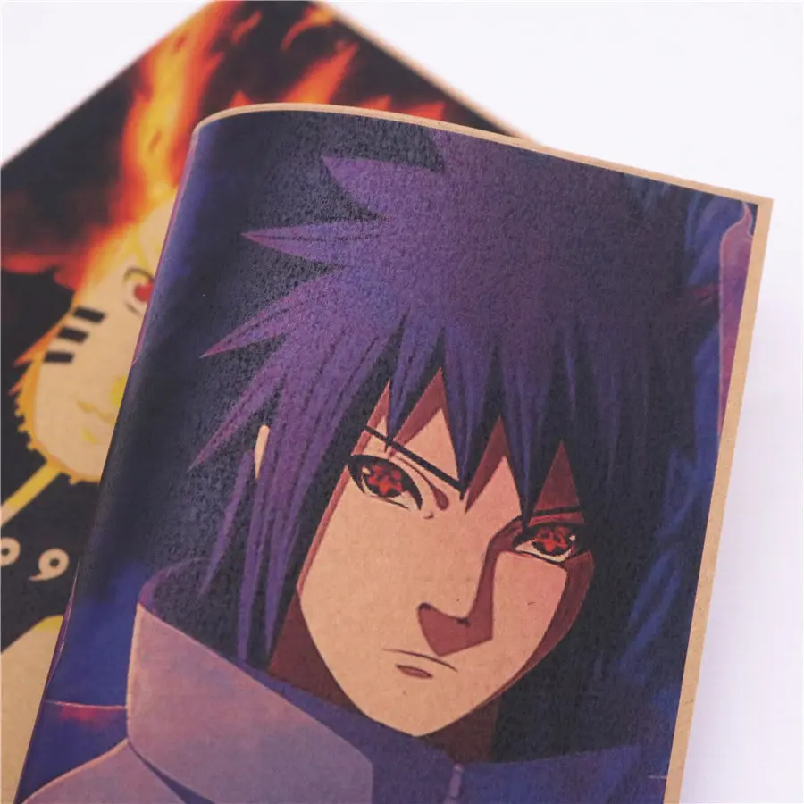 Винтажный постер из крафт бумаги мультфильм японское аниме Naruto украшение для