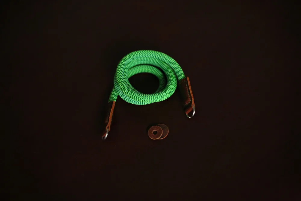 Изумрудно Зеленая скалолазающая веревка Коричневая Кожаная ручная работа