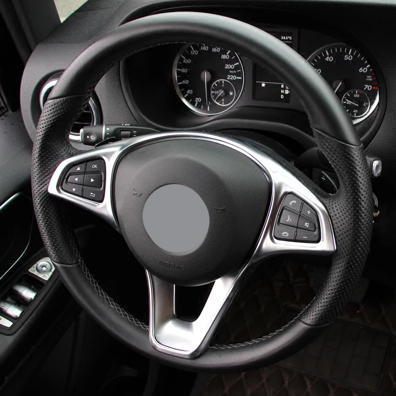 For Mercedes-Benz W205/W204/W212/W213/X253/X156/W117/C117 steering wheel sequins interior modified carbon fiber car stickers | Автомобили
