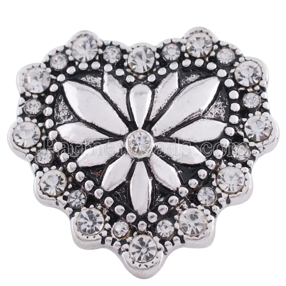 Горячая продажа Partnerbeads оснастки плоские бусины 18 мм страз защелка сделай сам