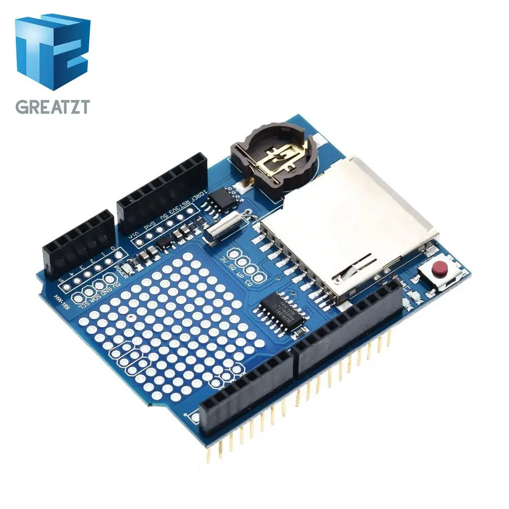 Модуль регистрации данных GREATZT V1.0 для SD карты Arduino UNO|shield for arduino|shield arduino unoshield uno |