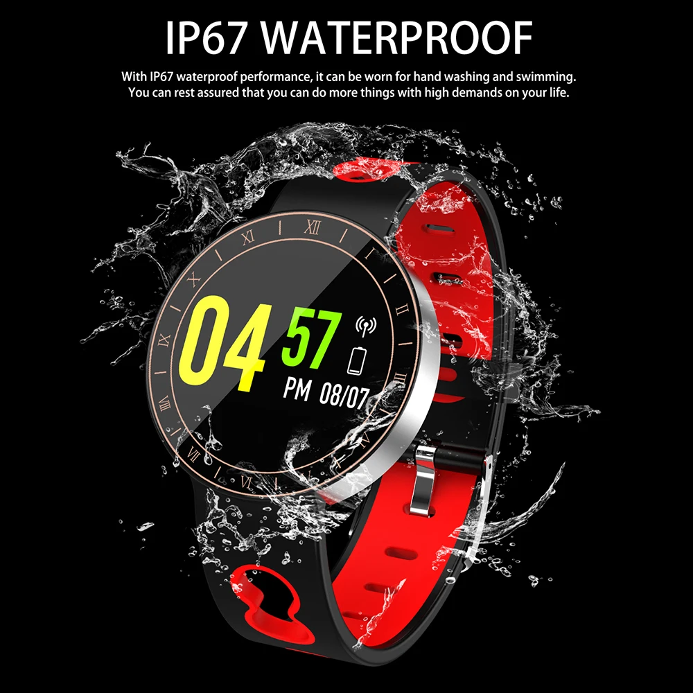 Спортивные Смарт часы Группа IP67 водонепроницаемое закаленное стекло активности