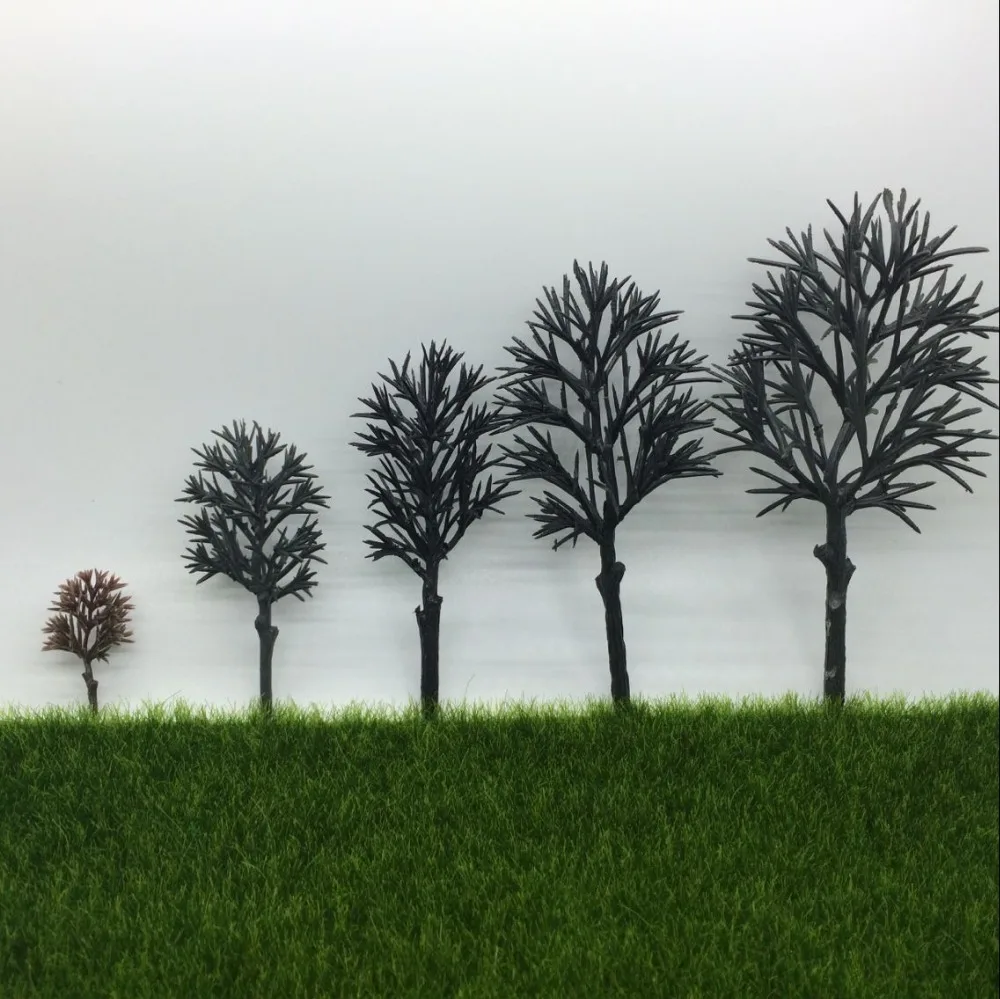 Лучшая цена 10 шт./компл. мини пластик для железной дороги дом парк уличная