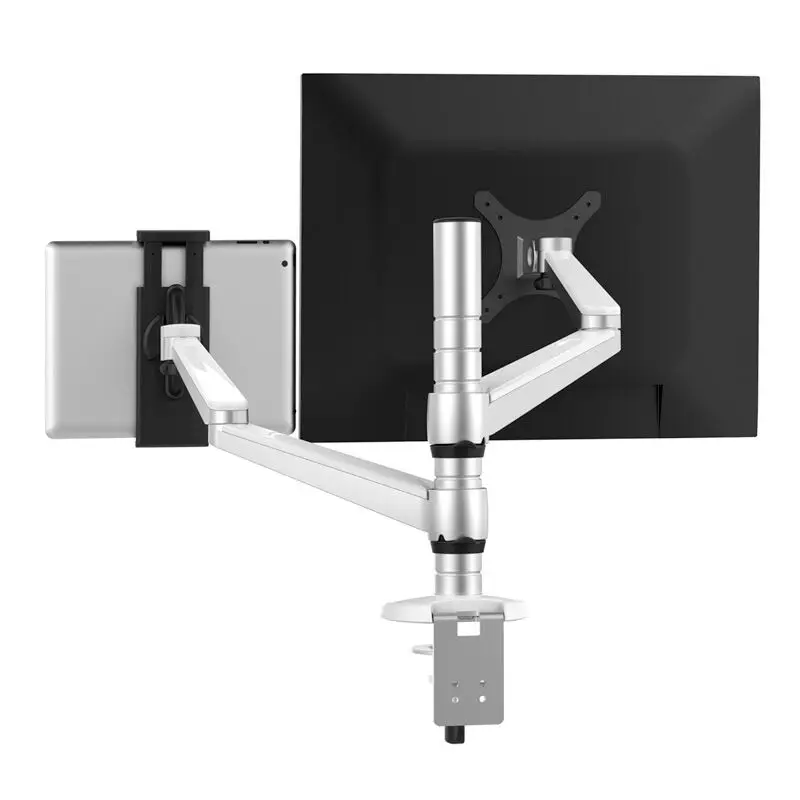 Offerte OA-8 Desktop Clampping Full Motion Altezza Regolabile Doppio Braccio Titolare Tablet PC + Braccio Singolo Monitor Holder Tablet PC Stand