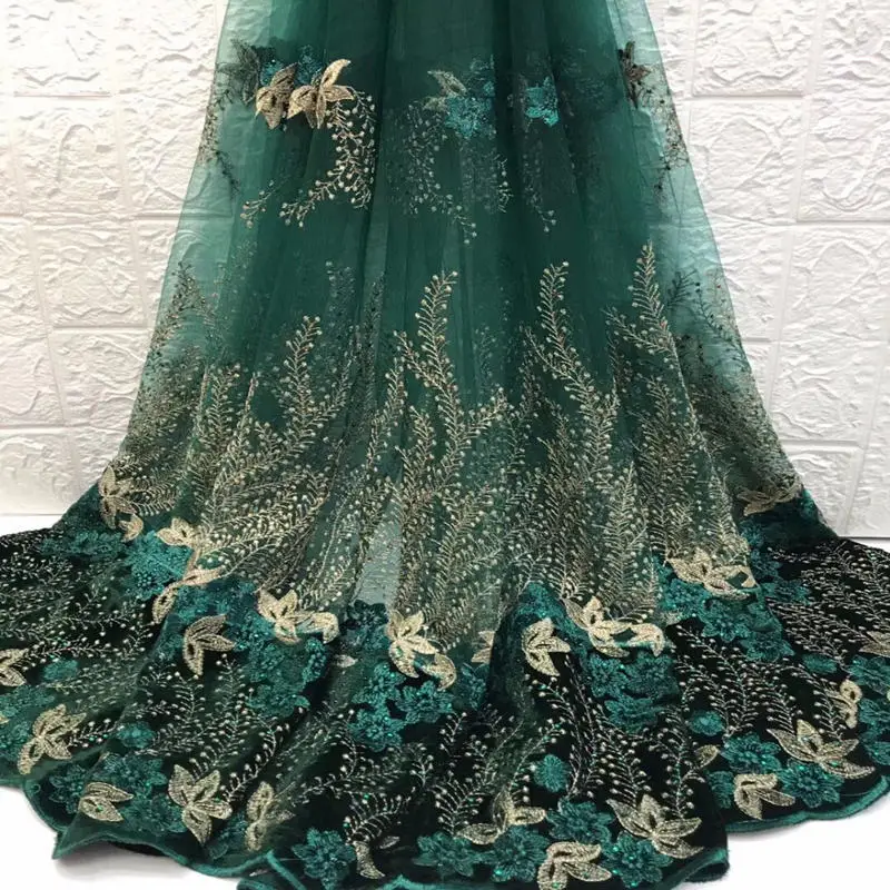 African lace fabric high quality French Stones embroidery tulle For wedding Dress | Дом и сад