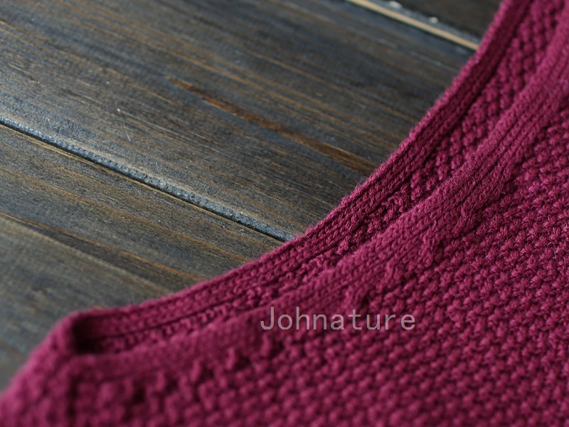 Johnature винтажные жилеты новые летние женские хлопковые тонкие дышащие мягкие одноцветные однобортные карманы с v-образным вырезом черные, красные, винные