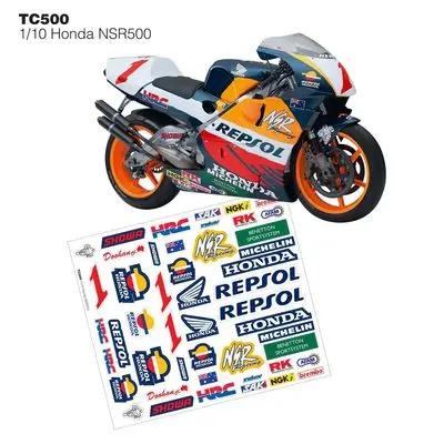 repsol decal Kyosho 1/8 NSR500 мотоцикл всего тела и наклейка - Цвет: repsol decal
