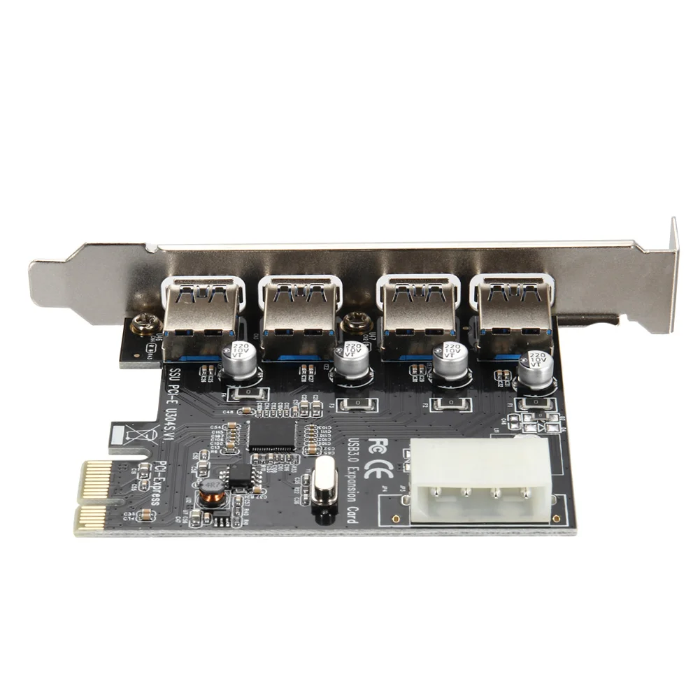 

PCI-E PCI Express to 4 Ports USB 3.0 Hub Controller Card Adapter New Arrival