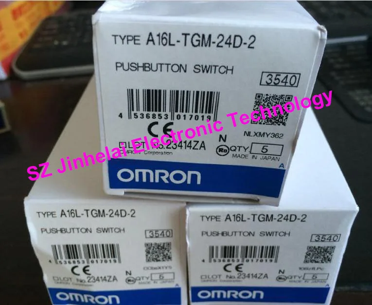 

100% Authentic original OMRON Push Button Switch A16L-TGM-24D-2