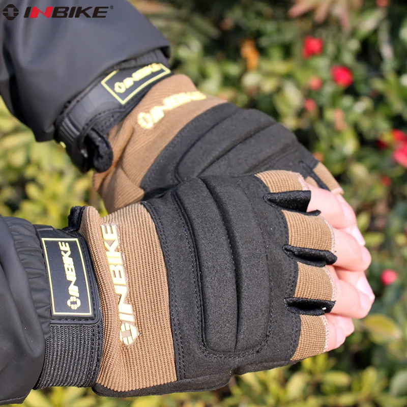 INBIKE 2018 Tактический Мужские Перчатки Без Пальцев Женские Спортивные Для Фитнеса