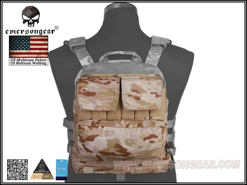 Emerson Back Pack BY ZIP Panel для AVS JPC2.0 CPC тактический жилет аксессуар посылка Multicam Arid EM9286 |