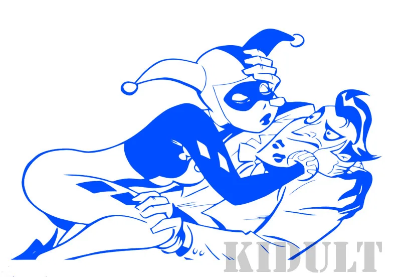 Джокер и Харли Квинн настенные наклейки DC Marvel Comics Superhero виниловые украшения