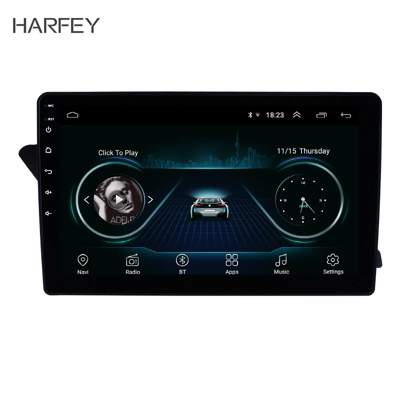 Радиоприемник Harfey с сенсорным экраном 10 1 дюйма Android 8 GPS Navi HD для Audi A4L 2009-2016 Bluetooth USB