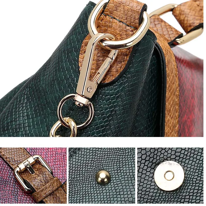 Сумка через плечо женская дизайнерская из змеиной кожи | Багаж и сумки