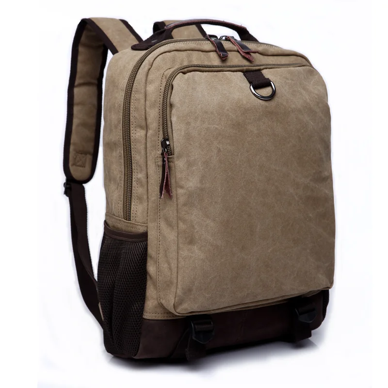 Large Capacity Men Canvas Backpack Mochila School Bags For Teenager Boys Laptop Computer Backpack Casual Travel Backpack