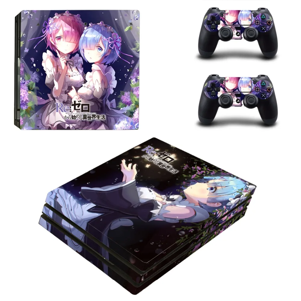 Аниме милые девушки Rem PS4 Pro кожи Стикеры наклейка для Игровые приставки 4 консоли
