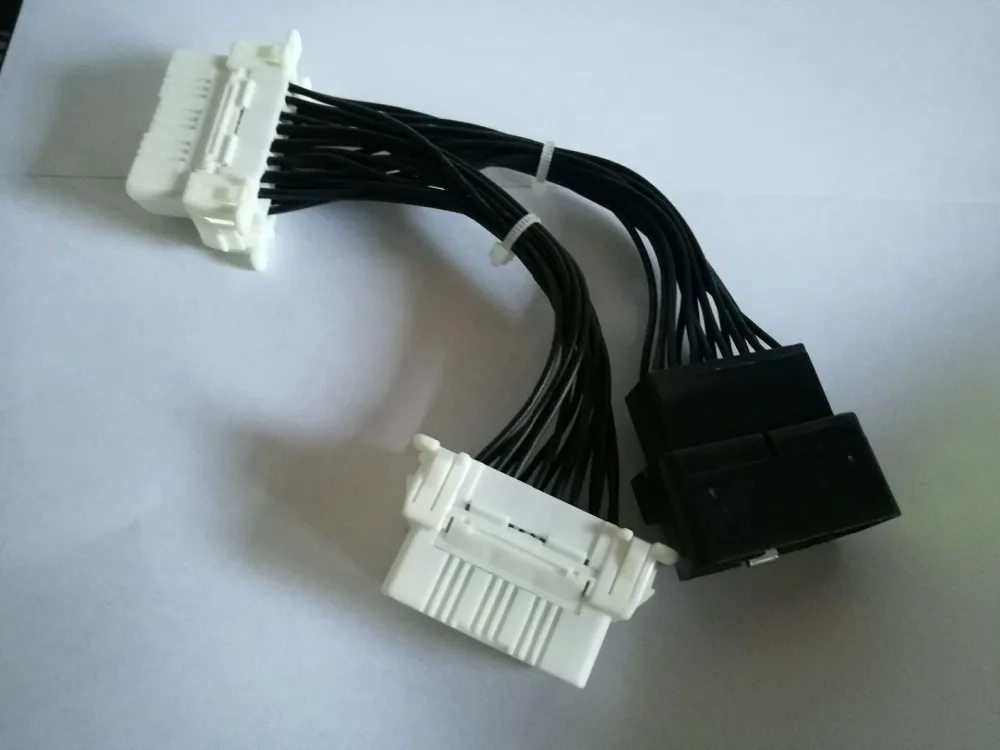 16 pin OBDII OBD2 OBD-ii OBD 2 сплиттер расширение разъем мужчин и двойной Женский Y кабель 25 шт./лот