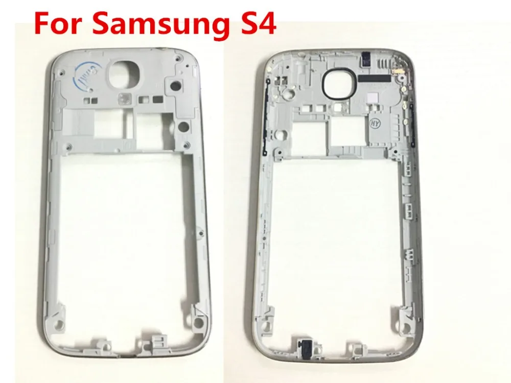 5pcs/lot Silver Middle Frame Mid Bezel Housing Chassis Case With Power Volume Key For Samsung Galaxy s4 i9505 i9500 i9506 i337 | Мобильные