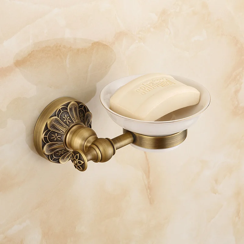 Soap Dish Античная бронза аксессуары для ванной комнаты все-в-одном посылка, вешалка для полотенец, кольцо для полотенец, держатель для туалетной щетки, крючок для халата, держатель для фена - Цвет: Soap Dish