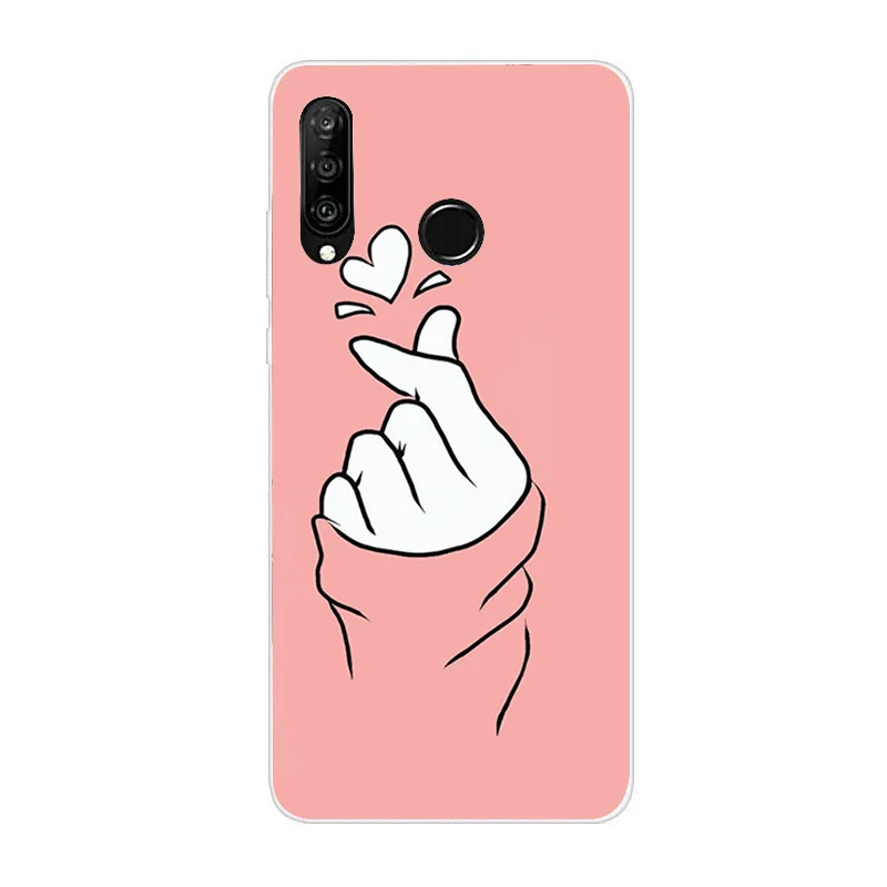 Свиная Птица Сердце для Huawei P30 p20 lite чехол силиконовый funda P10 P20 mate 20 P9 Lite 2017 P умный