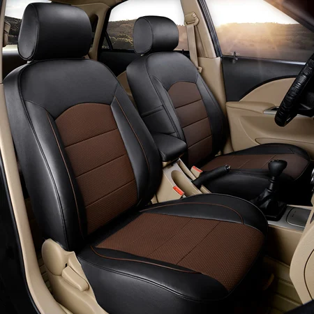 blackxcoffee Чехол из воловьей кожи для сидений автомобиля, аксессуары для TOYOTA Estima, чехлы для сидений автомобиля и черные чехлы для сидений - Название цвета: blackxcoffee