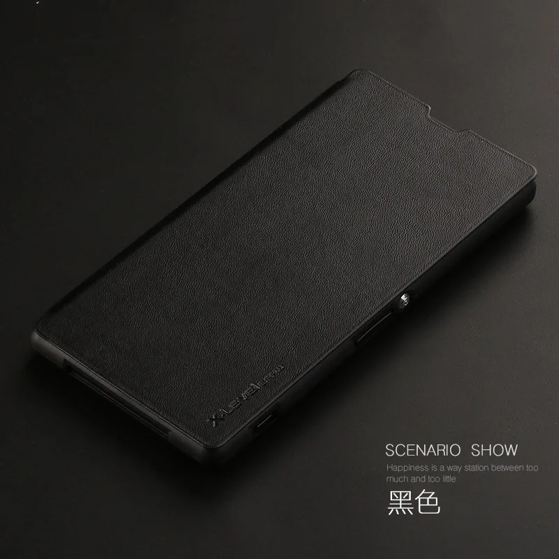 black Роскошный деловой чехол из искусственной кожи чехол для sony Xperia Z1 L39h откидной Чехол для sony Xperia Z1 Honami C6902 C6903 C6906 C6943 чехол - Цвет: black