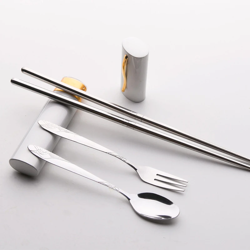 QuickDone комплект из 3 предметов Нержавеющая сталь посуда Портативный набор вилок