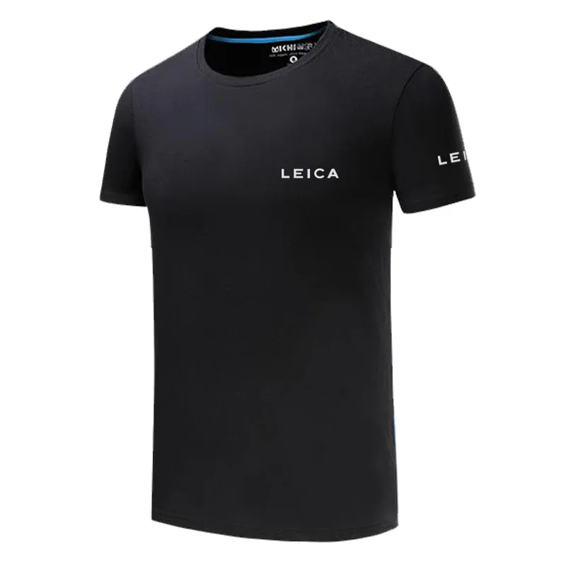 Новая модная мужская футболка с коротким рукавом принтом логотипа Leica рубашки