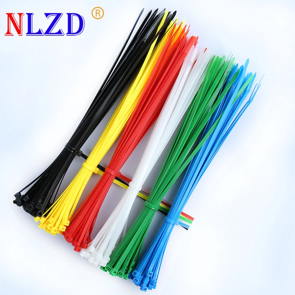 В продаже! Разноцветные нейлоновые Галстуки для кабелей 300 мм 12 дюймов ширина 4 5 100