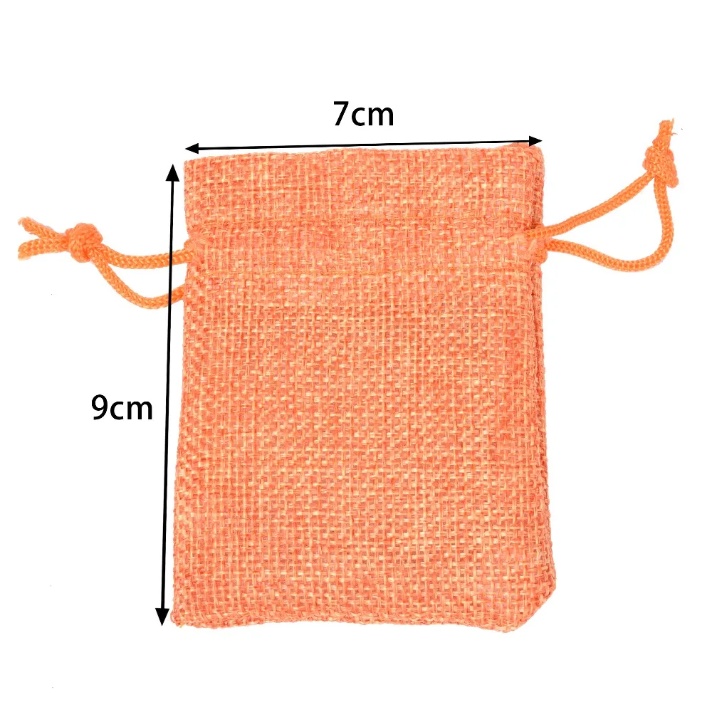 

1000pcs 7x9cm/2.7x3.5 inch Jute Hessian Drawstring Wedding Favor Christmas Gift Phone Storage Burlap Jute Bag 16 colors pouch