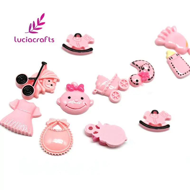 Lucia crafts 12 шт Смола кабошон плоские украшения для спины детский душ скрапбук
