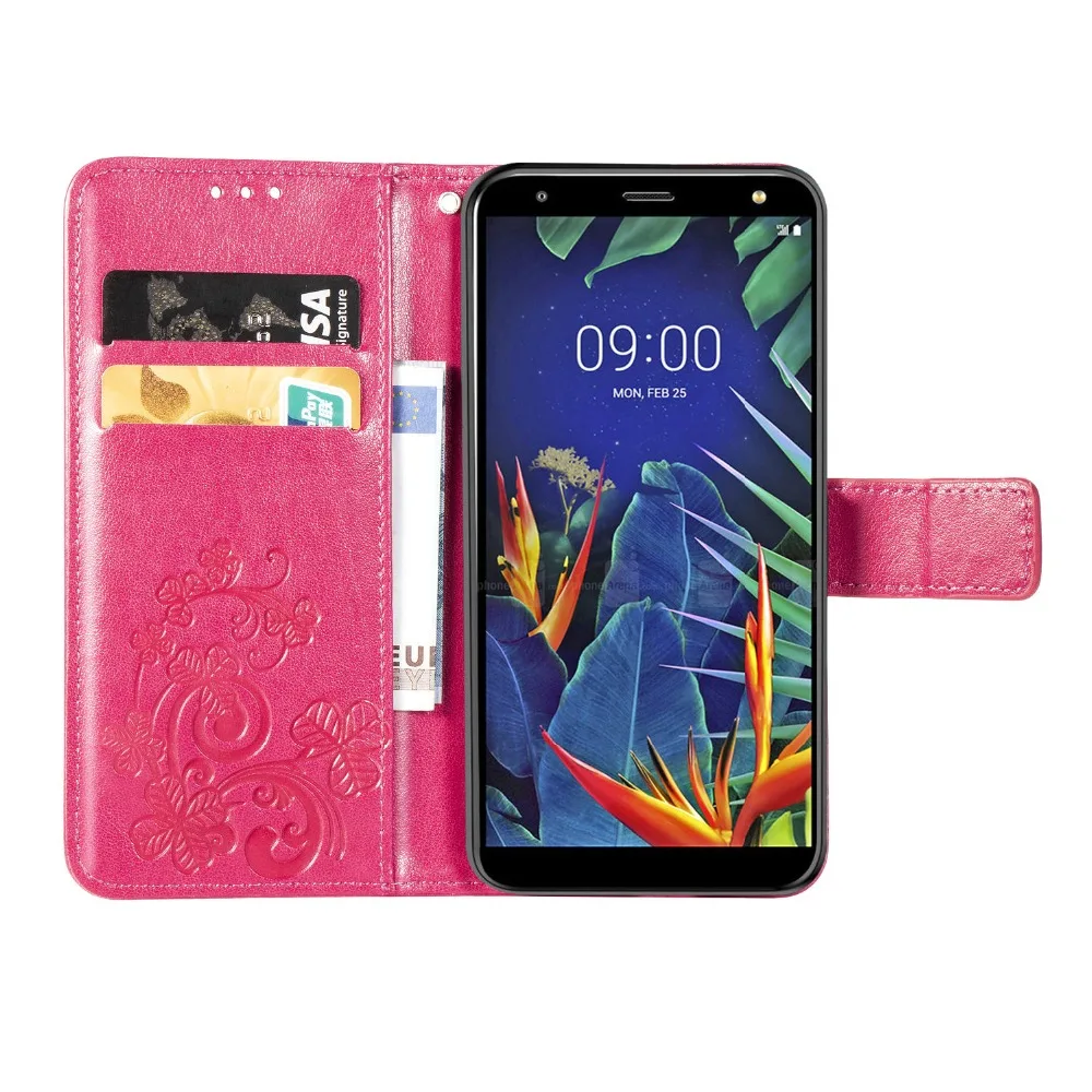 Телефон чехол для LG K40 случай роскошь силиконовой и кожи Ретро Чехол-портмоне с функцией подставки чехол для LG K40 K 40 3D крышка fundas coque