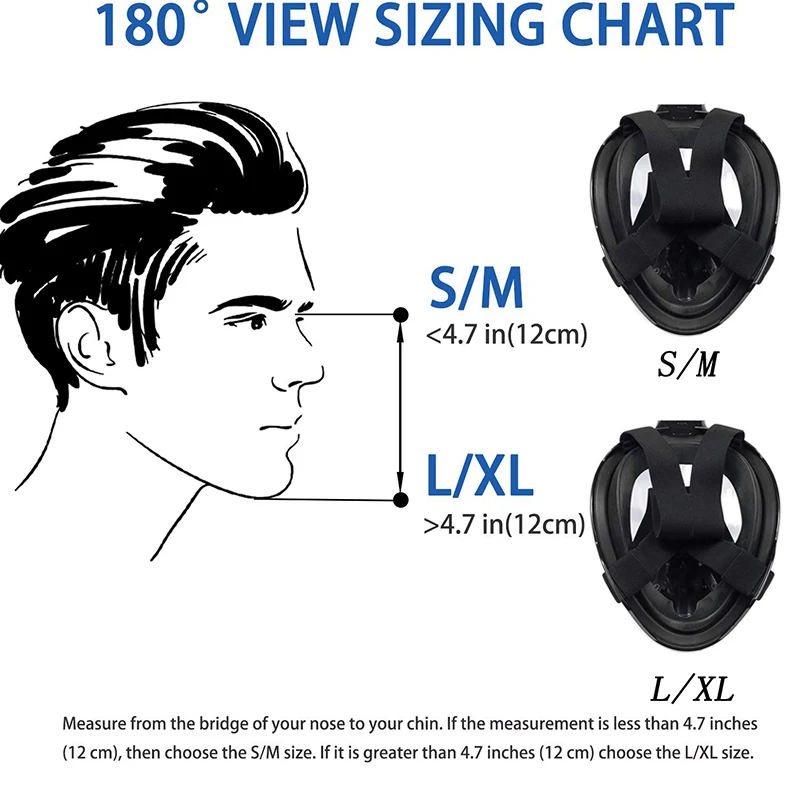 Полнолицевая маска для дайвинга Подводная противотуманная охоты|Маски дайвинга|