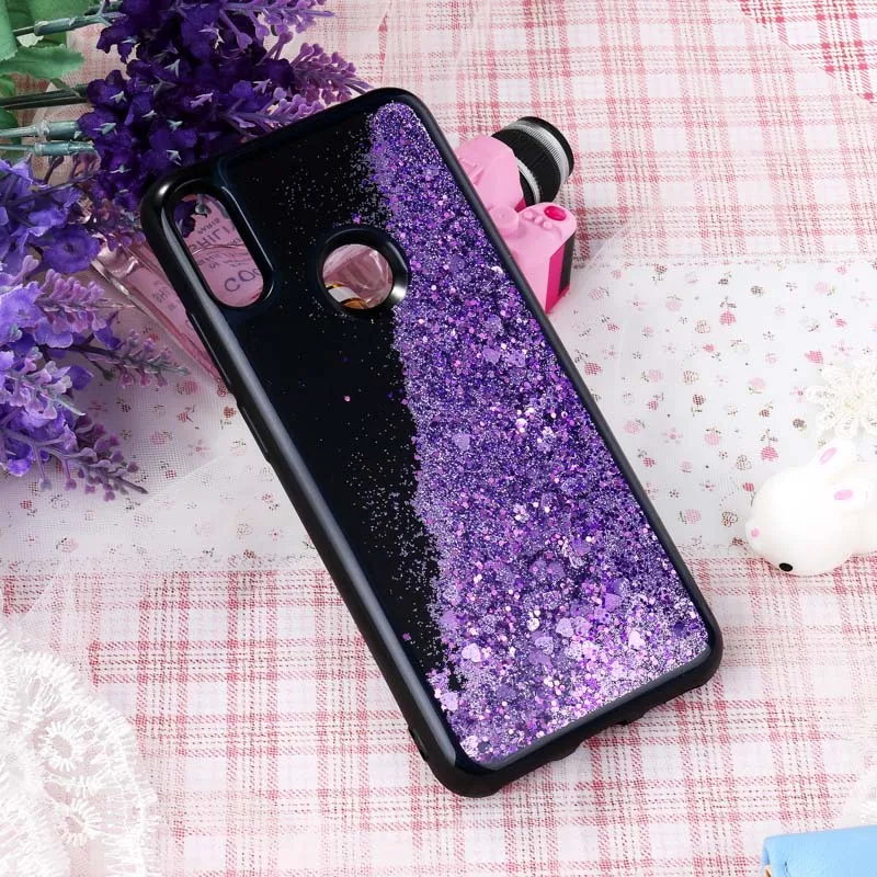 Purple 002 Для huawei Honor 8X чехол s Блеск динамическая жидкость Honor 8A 8s 8C 9 10 Lite Play 5C 5X 6X 7X V10 V20 Y6 Prime Чехол Чехлы - Цвет: Purple 002