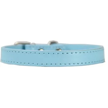 Sky blue Ошейник из искусственной кожи для собак, мягкие цветные ошейники для маленьких и средних собак и кошек, регулируемый ошейник - Цвет: Sky blue