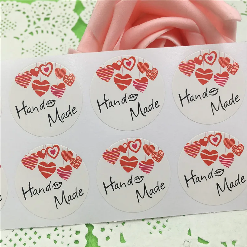 Диаметр 3 см этикетка ручной работы наклейка на заказ печать бумага круглые