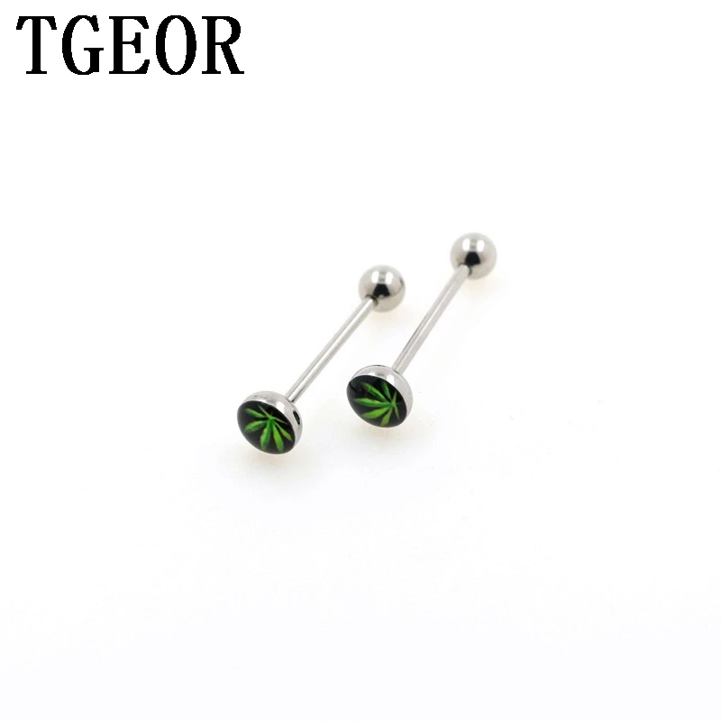 Оптовая продажа ювелирное изделие для тела плетеные лист акриловые язык кольцо