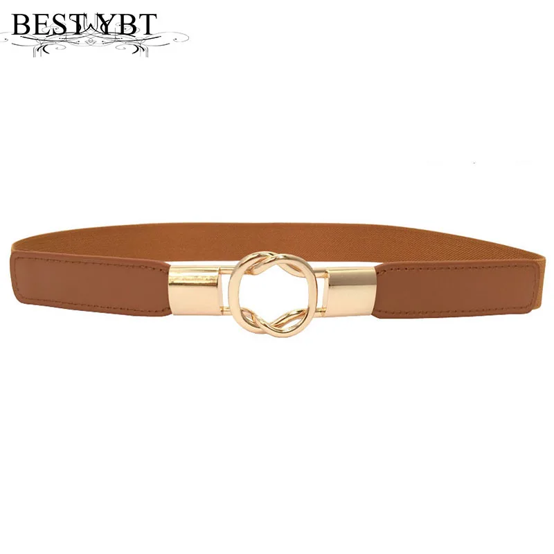 Лучший YBT Модный женский пояс эластичный Бутылка пряжка маленькие ремни Красный