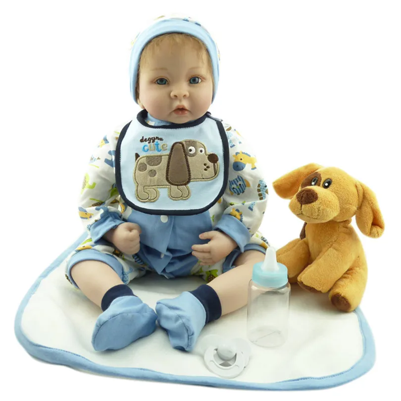 55 см мягкие силиконовые куклы для новорожденных реалистичные 22 дюймовые