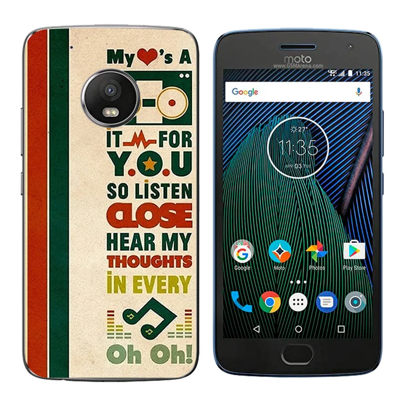 for Motorola Moto G5 Plus Coque Soft Silicone Shell Life Printing Cover G 5 Phone Case |
