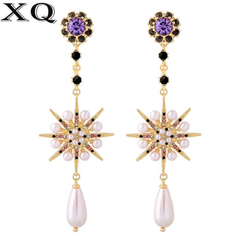 Женские серьги подвески с искусственным жемчугом|Серьги-подвески| |