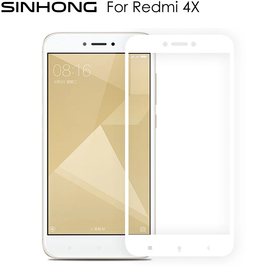 Для Xiaomi Redmi 4x закаленное Стекло Экран протектор полный охват защиты Плёнки
