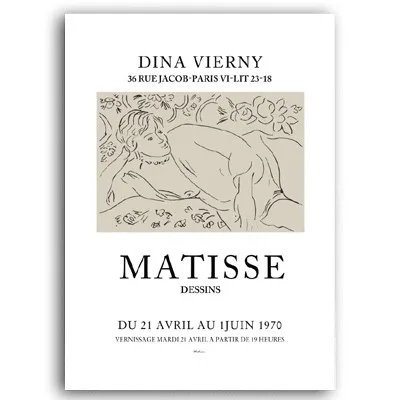 C Винтажная абстрактная ретро-картина Matisse в европейском стиле, картина маслом на холсте, плакаты и принты, настенные художественные картины, декор для гостиной - Цвет: C
