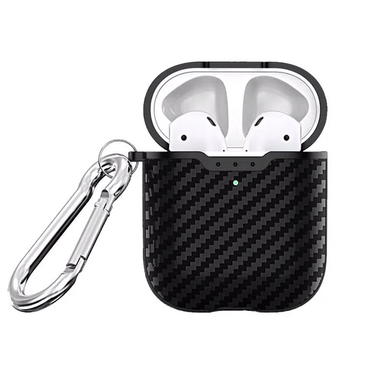 Чехол из углеродного волокна для Apple Airpod аксессуары iPhone AirPods чехол ключей