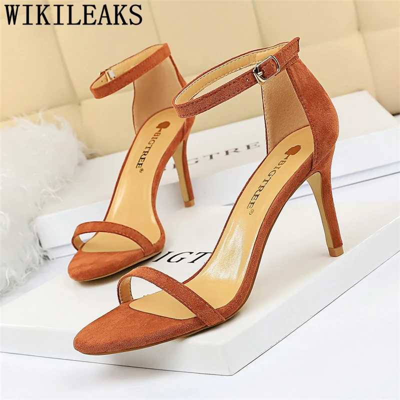 2019 г. модные босоножки женские пикантные Босоножки на каблуке с открытым носком